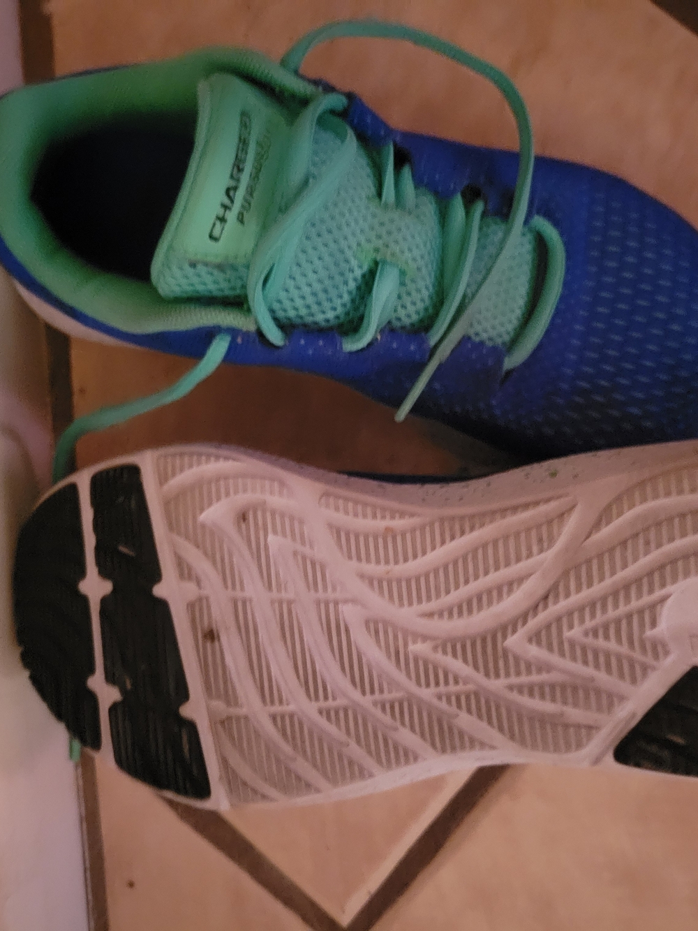 Under Armour Kids Blue and Mint Lightweight Sneakers